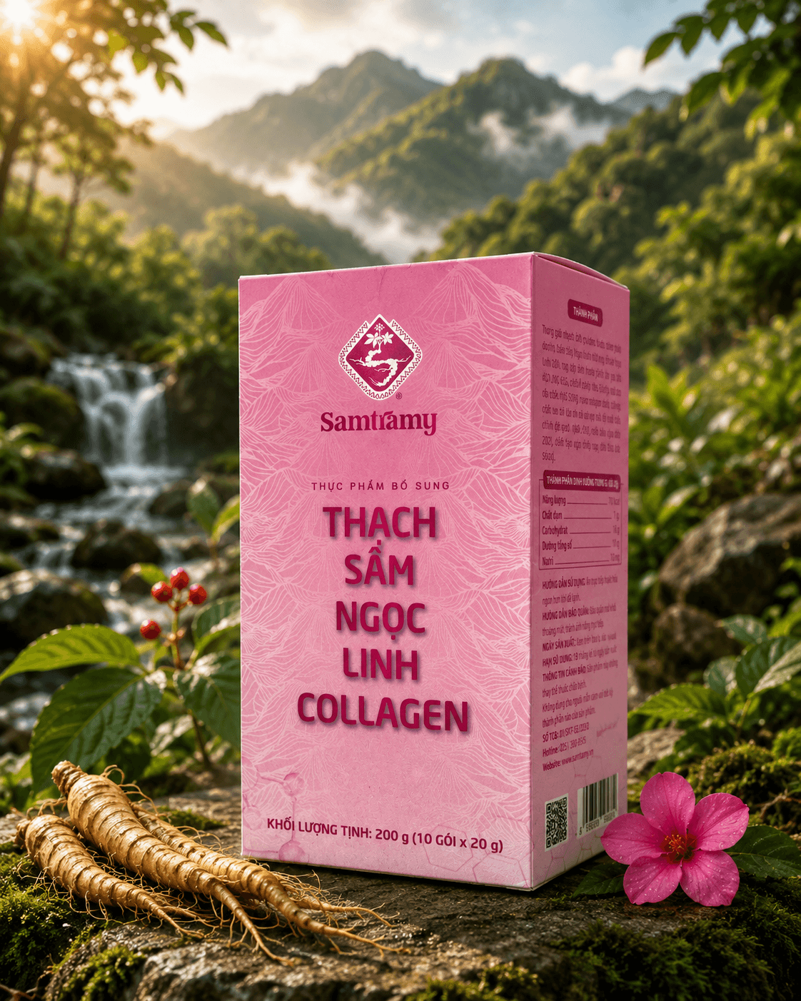 Thạch Sâm Ngọc Linh Collagen — Hộp 10 gói