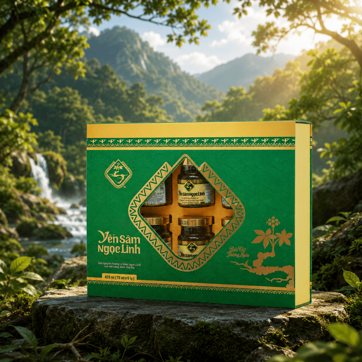 Yến Sâm Ngọc Linh Cao Cấp — Hộp 12 hũ